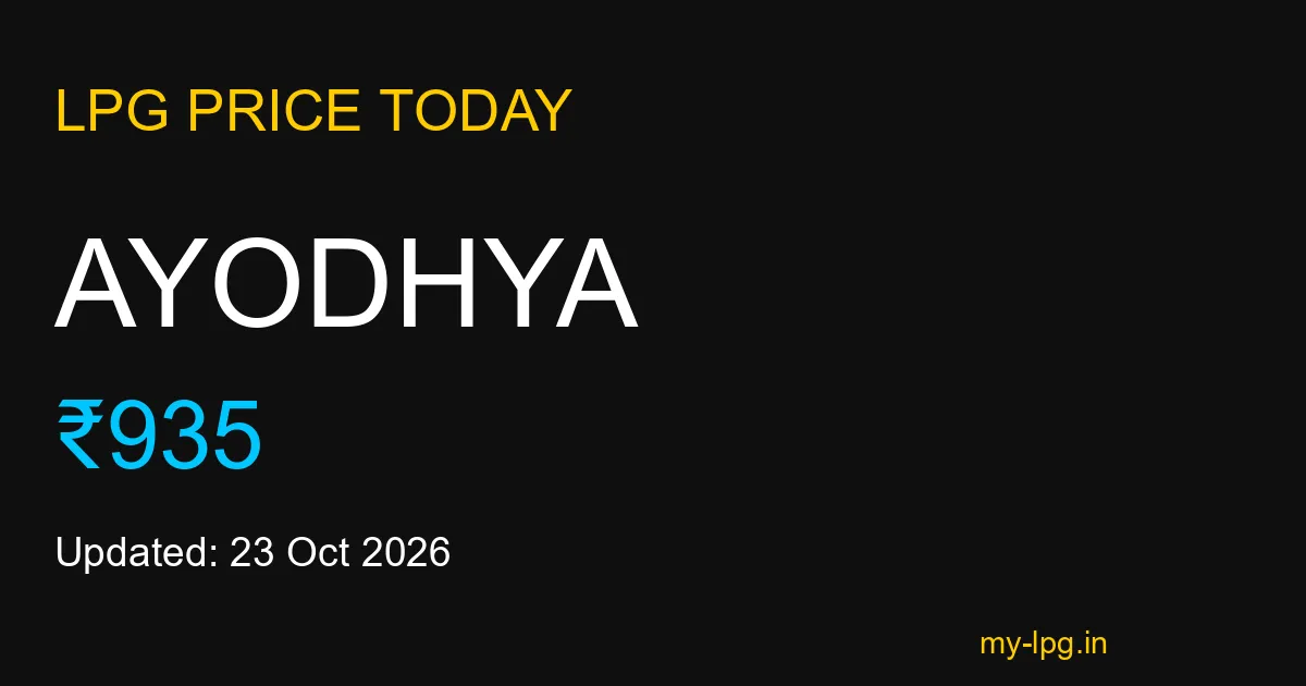 Ayodhya LPG Gas Price Today October 2026