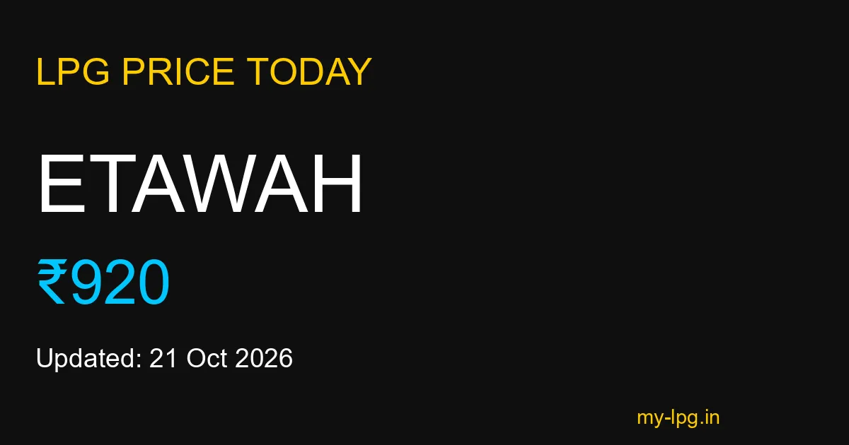 Etawah LPG Gas Price Today October 2026