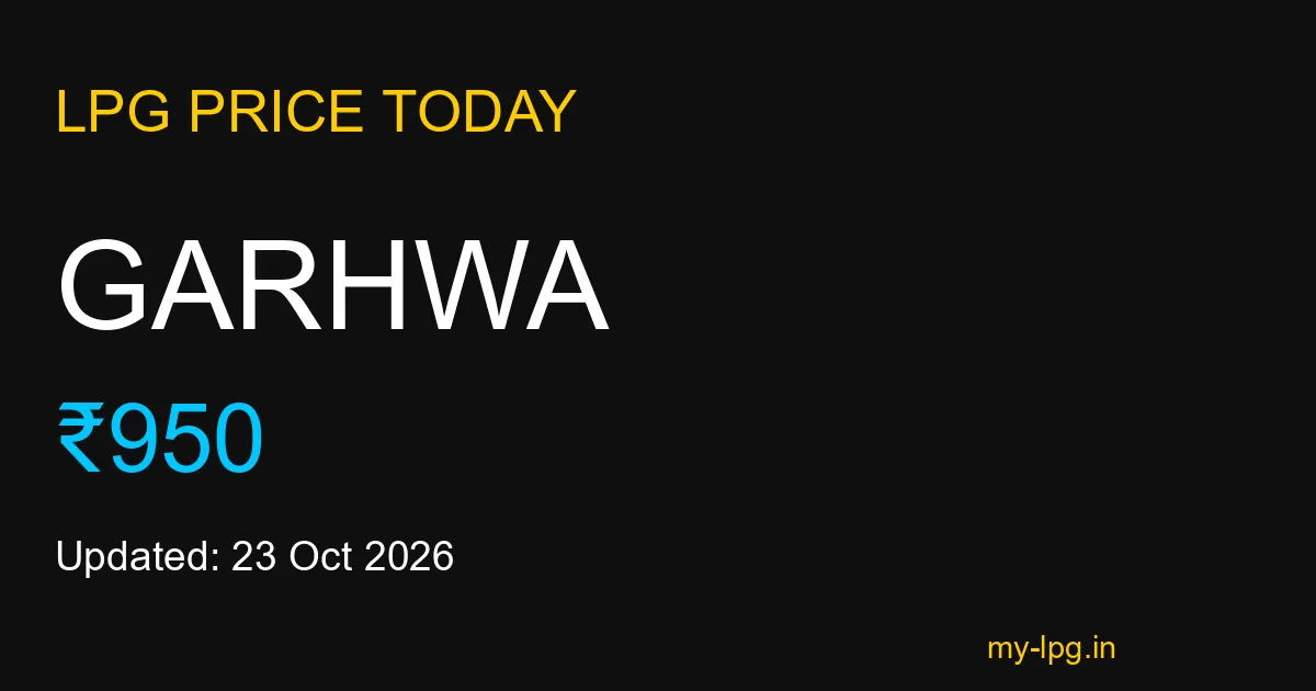 Garhwa LPG Gas Price Today October 2026