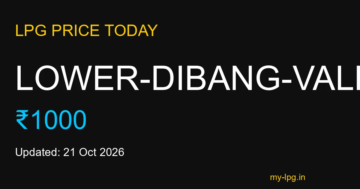 Lower-dibang-valley LPG Gas Price Today October 2026