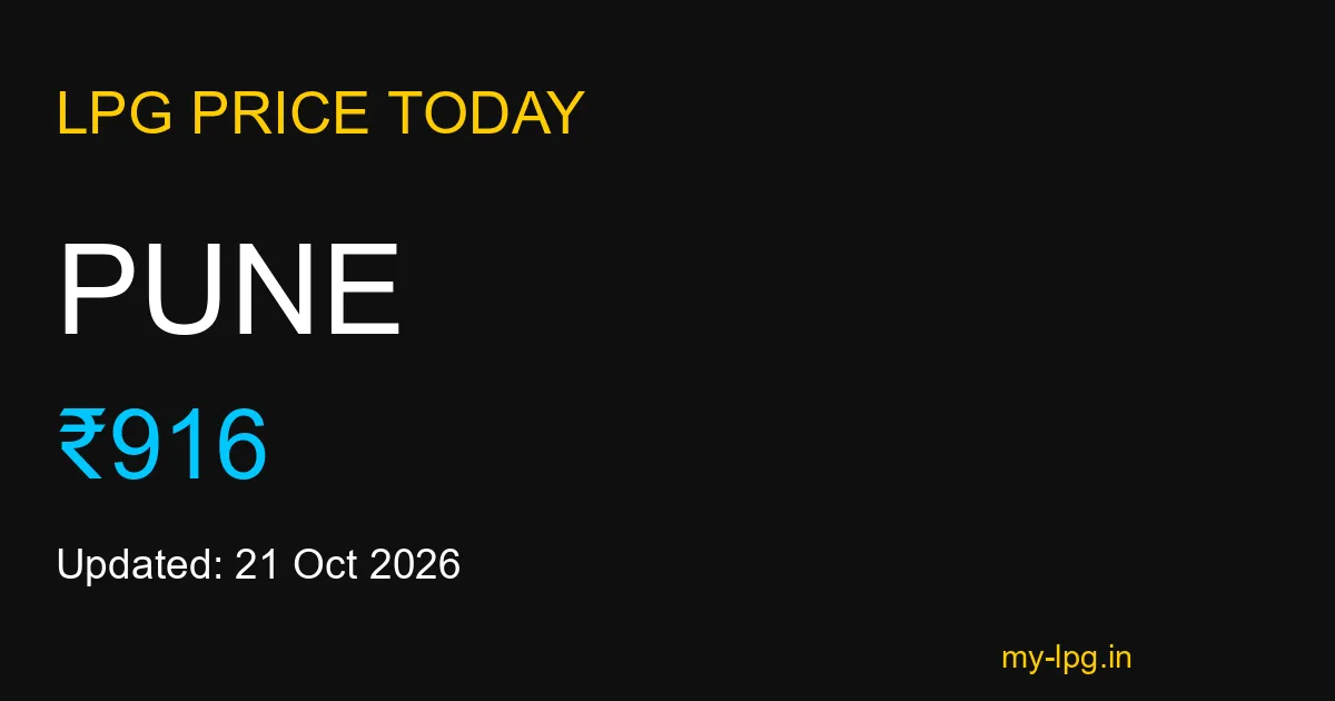Pune LPG Gas Price Today October 2026