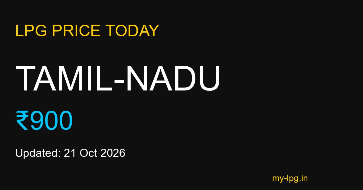 Tamil-nadu LPG Gas Price Today October 2026