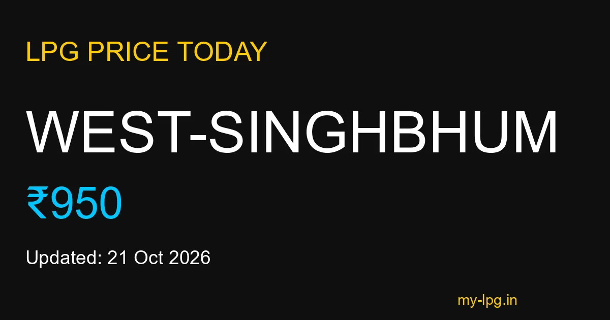 West-singhbhum LPG Gas Price Today October 2026