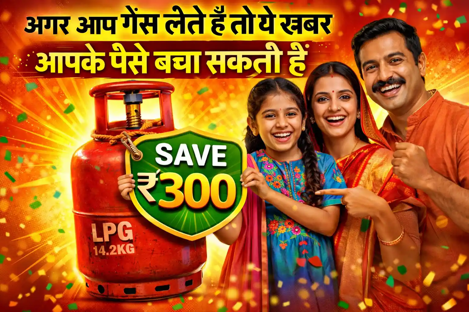 LPG gas saving tips India save 300 rupees cylinder